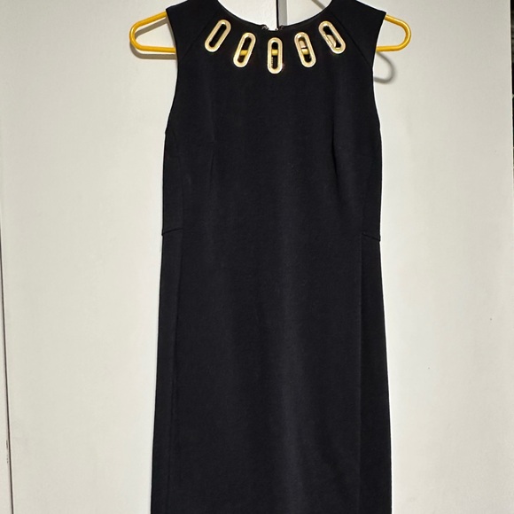 Michael Kors Dresses & Skirts - Michael Kors Black Dress with Gold Accents